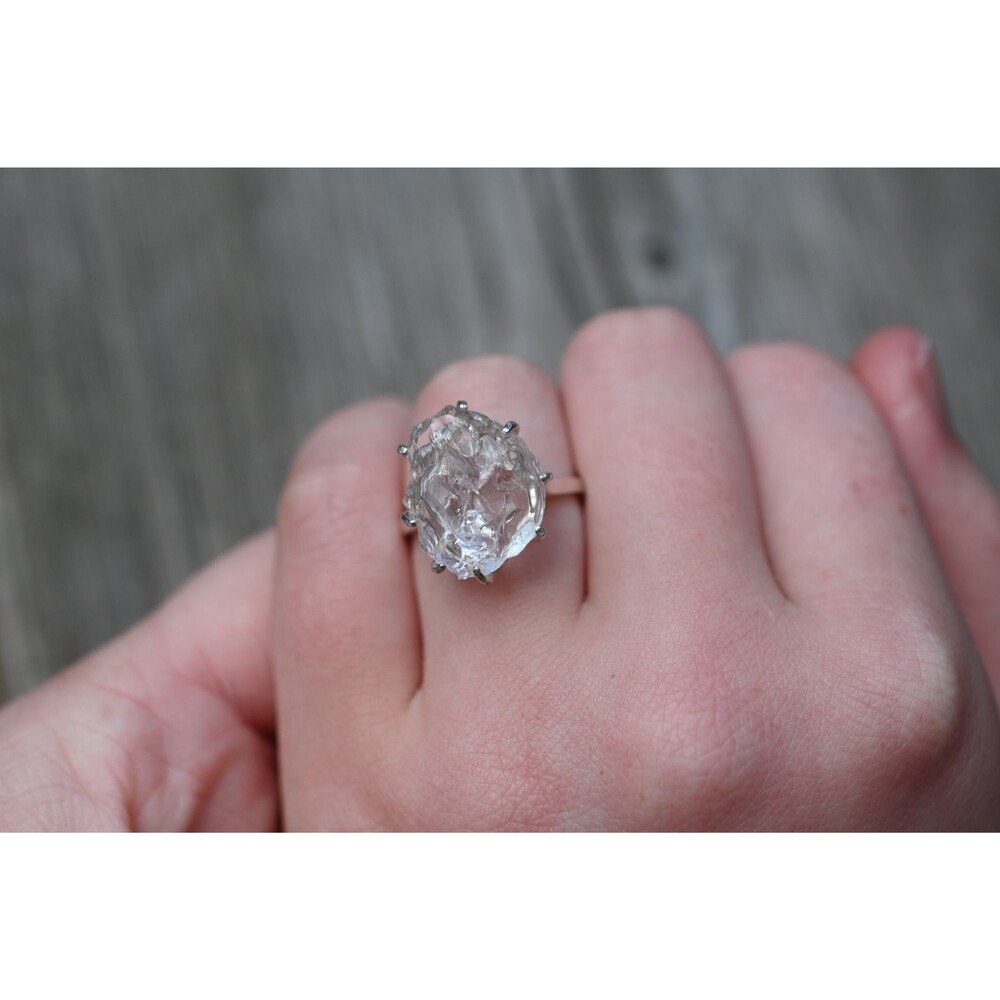 5 carat Natural Diamond Ring Raw stone Ring Uncut gemstone Ring Engagement Ring